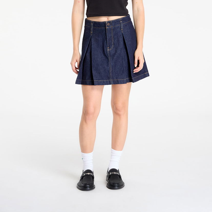Suknja CALVIN KLEIN Skirt Jeans Pleated Denim Skirt Blue Tamnoplava | LV047C717G N8D
