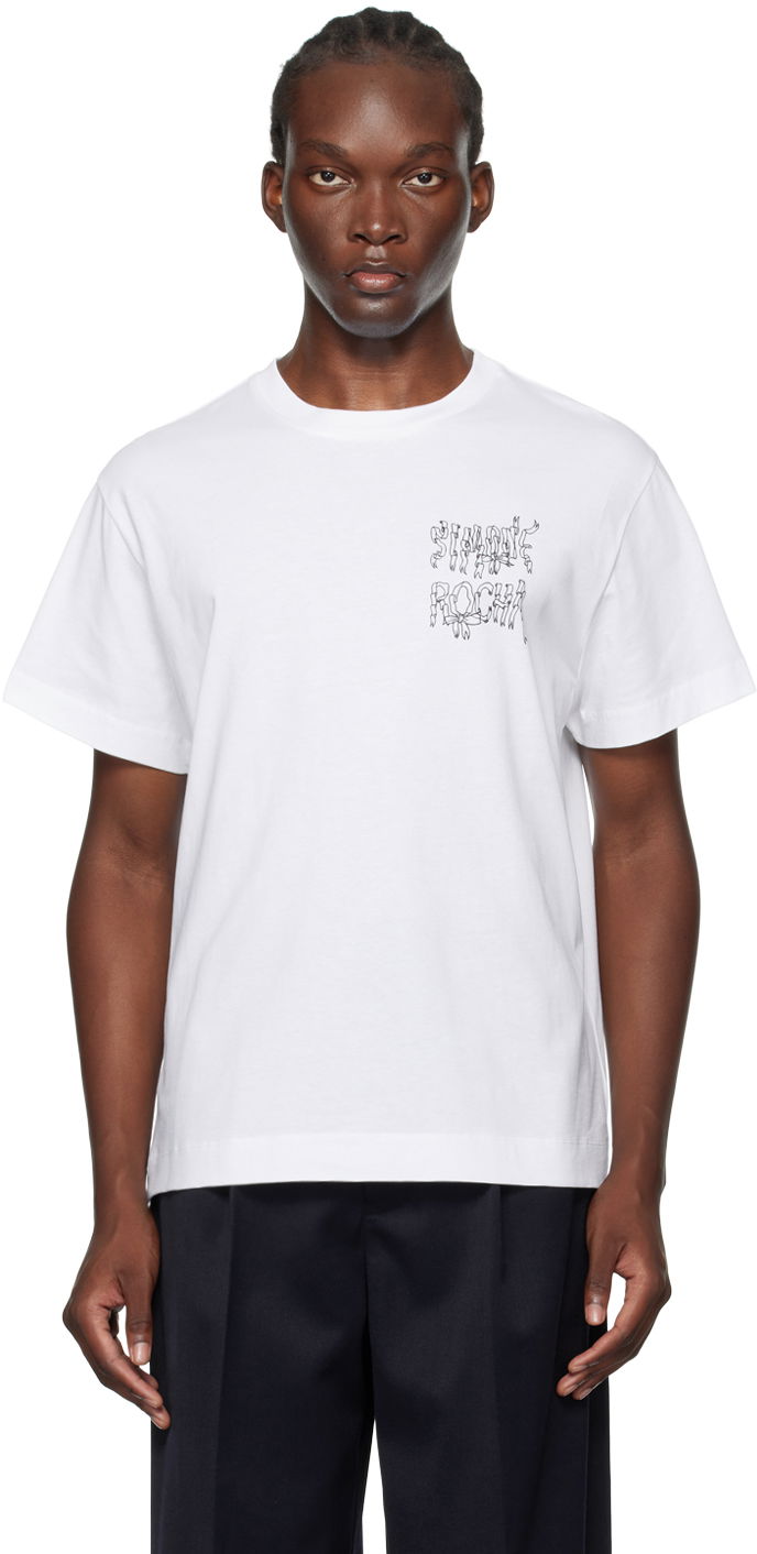 Majica kratkih rukava Simone Rocha Simone Rocha Ribbon Logo T-Shirt Bijela | 5195P19P20-M 0569