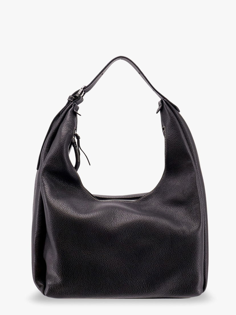 Ručna torbica TOTEME Toteme Black Leather Shoulder Bag Crna | 2339106613200