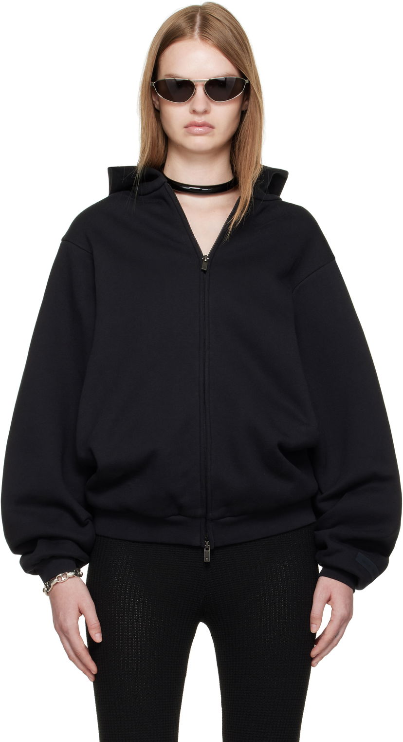 Dukserice Fear of God Fear of God ESSENTIALS 90s Fleece Zip-Up Hoodie Crna | 192SP257440FW