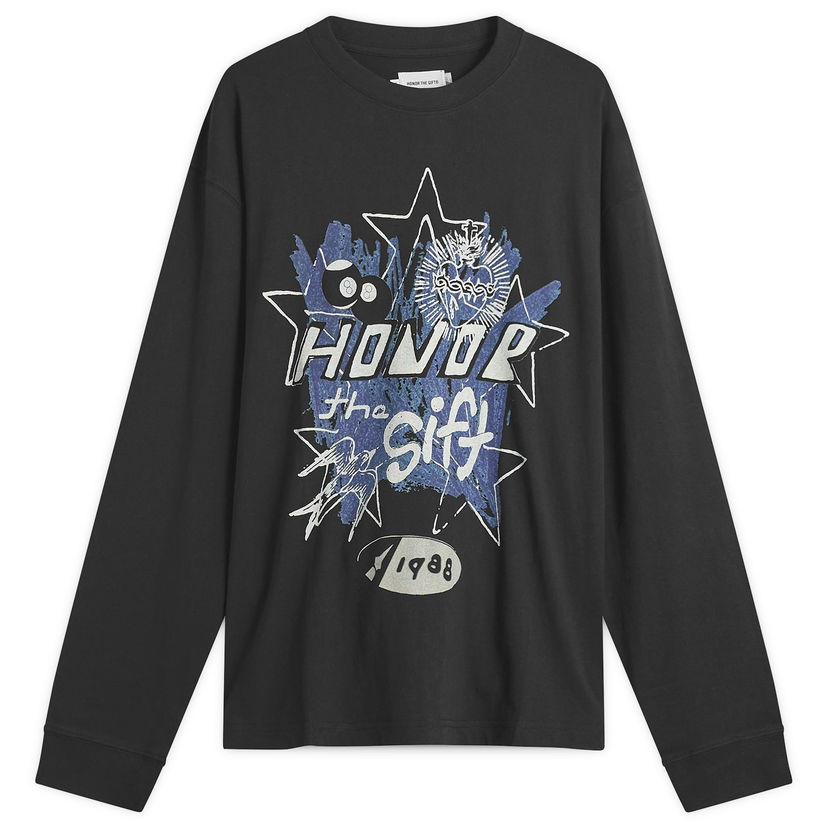 Majica kratkih rukava Honor The Gift Honor the Gift Pop Art Long Sleeve T-Shirt Crna | HTG250344-BLK
