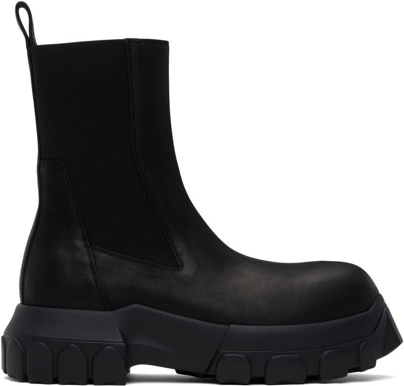 Tenisice i cipele Rick Owens Rick Owens Hollywood Beatle Bozo Tractor Chelsea Boots Crna | RU01E5881 LWN