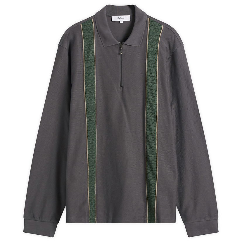 Polo majica Palmes Palmes Lace Long Sleeve Zip Polo Siva | P15-0033-888