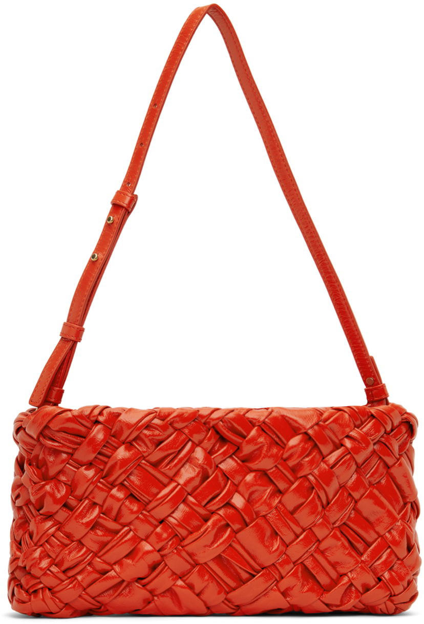 Torba za rame Bottega Veneta Kalimero Cha-Cha Shoulder Bag Crvena | 785780 V40T1