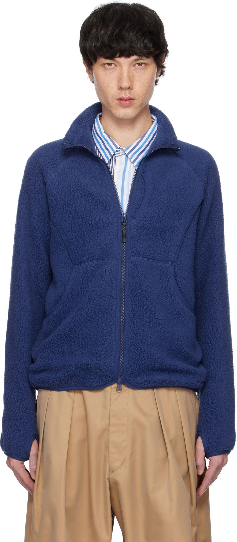 Dukserice Snow Peak Thermal Boa Fleece Jacket Plava | SW-24AU005