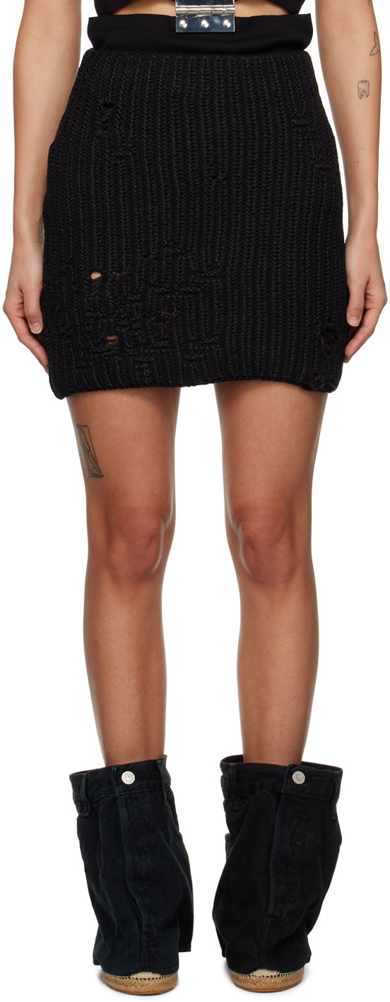 Suknja JW Anderson Distressed Miniskirt Crna | KW0810-YN0151