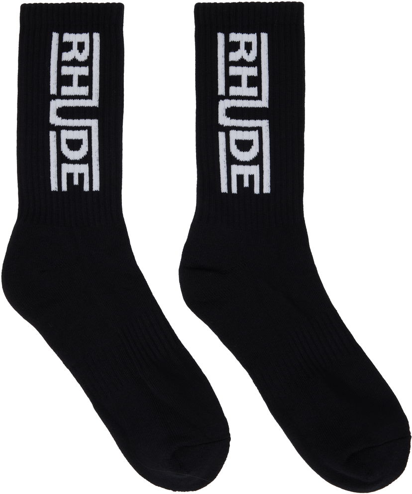 Čarape Rhude Rhude Champions Logo Socks Crna | RHPS25SO05117