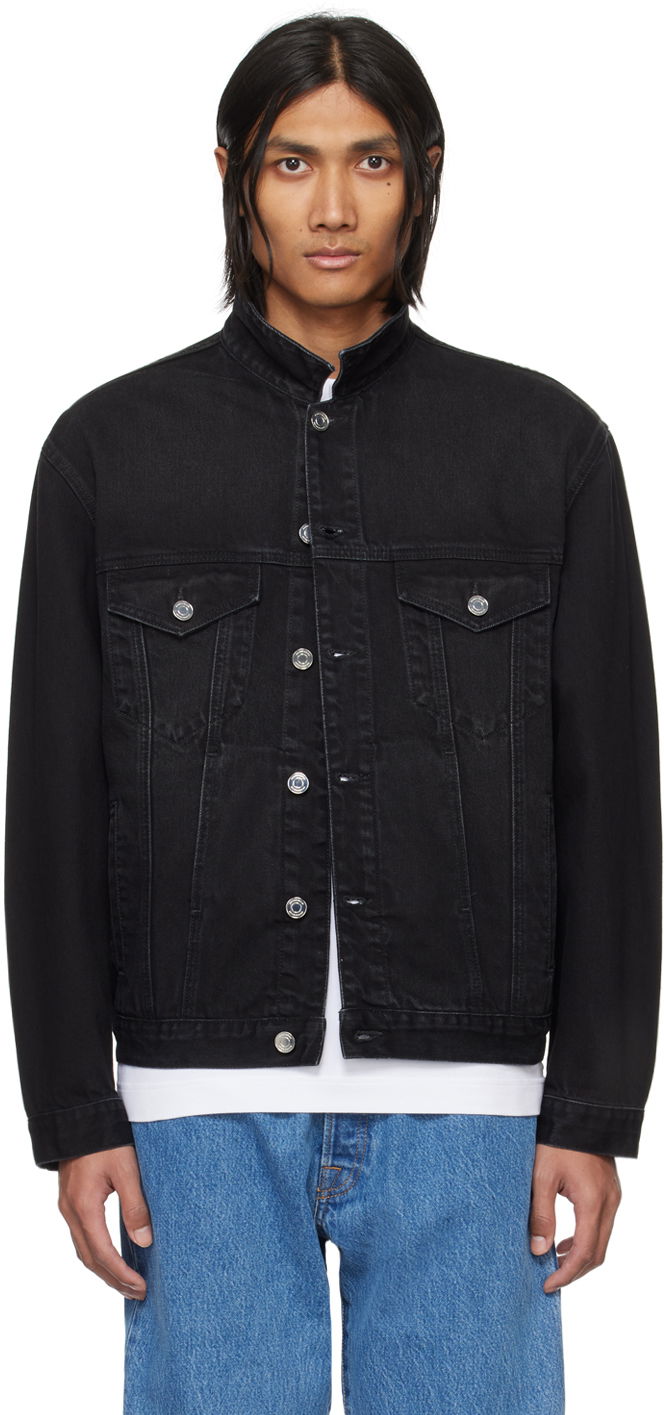 Jakna VETEMENTS VTMNTS Embroidered Denim Jacket Crna | VL20JA560BW