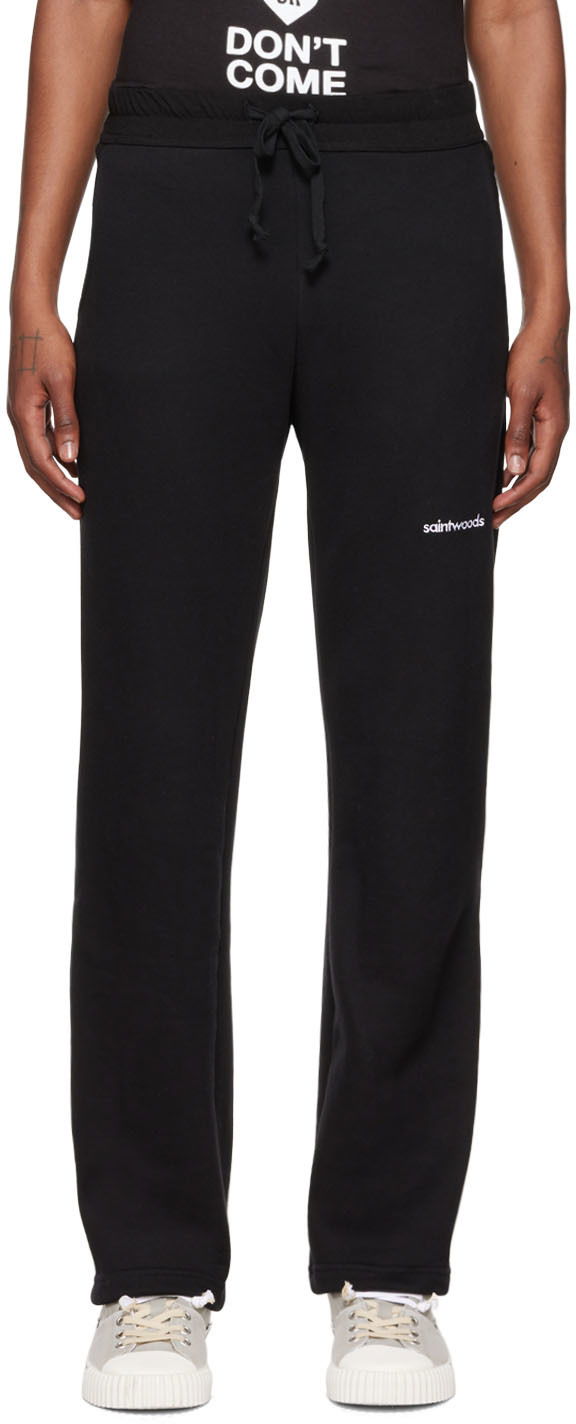 Trenirka Saintwoods Saintwoods Embroidered Lounge Pants Crna | SW01506, 0