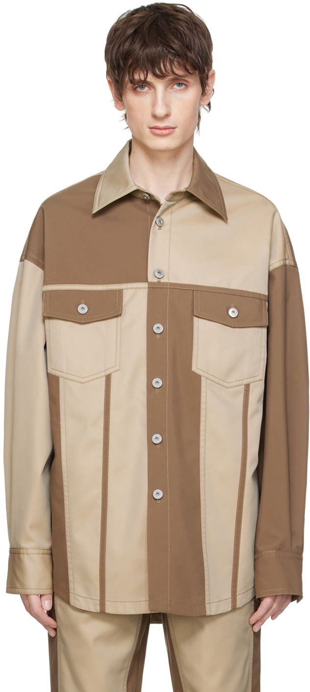 Košulja Feng Chen Wang Feng Chen Wang Paneled Jacket Smeđa | FMS17JK13