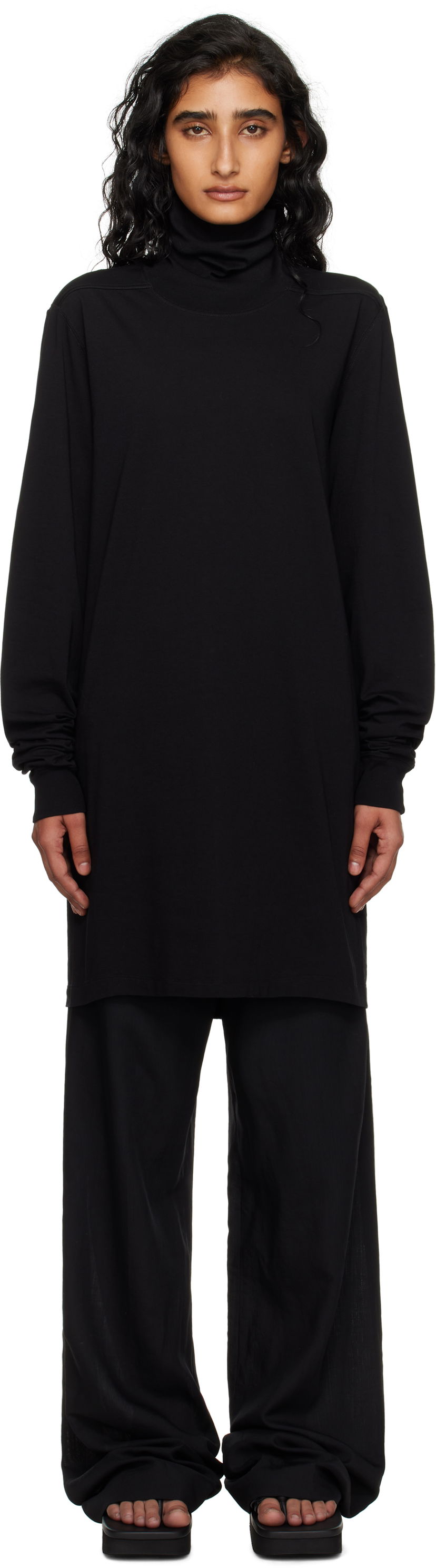 Džemper Rick Owens Rick Owens Concordians Surf Turtleneck Crna | RP02E4207 JA