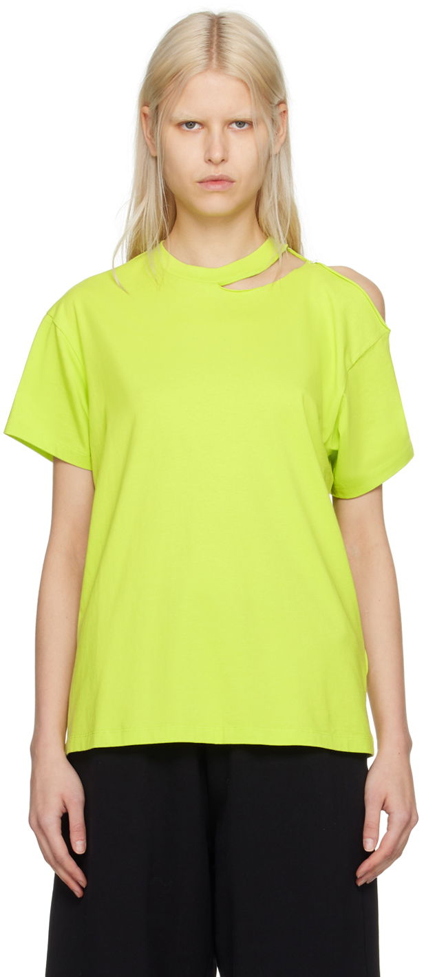 Majica kratkih rukava Maison Margiela MM6 Safety Pin T-Shirt Zelena | S52GC0305 S24312