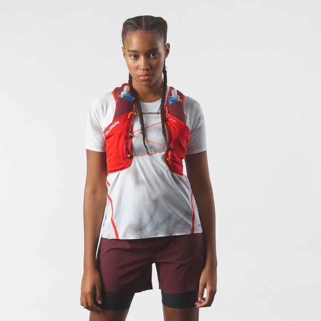 Majica kratkih rukava Salomon Pulsar 3 Hydration Vest Bijela | LC2461500