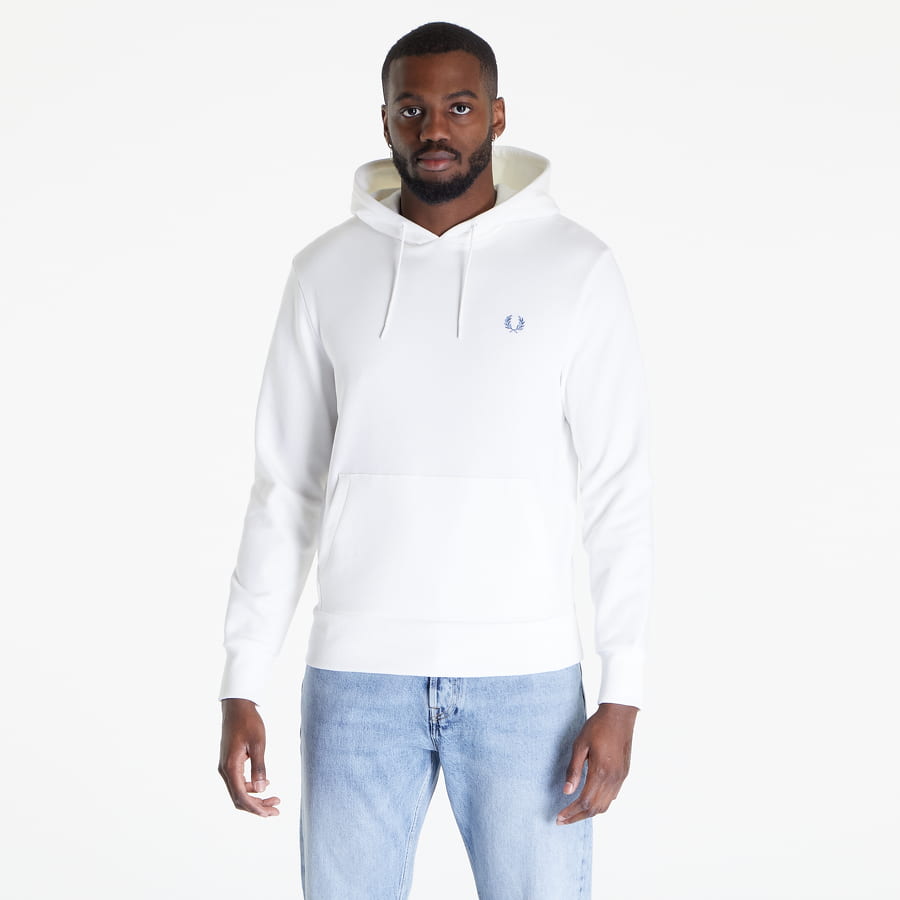 Dukserice Fred Perry Laurel Wreath Hooded Sweatshirt Bijela | M4624 129, 0