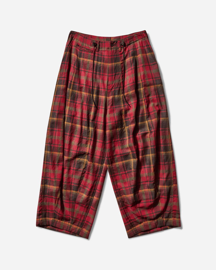 Hlače Needles HD Military Plaid Pants Crvena | QV097 A