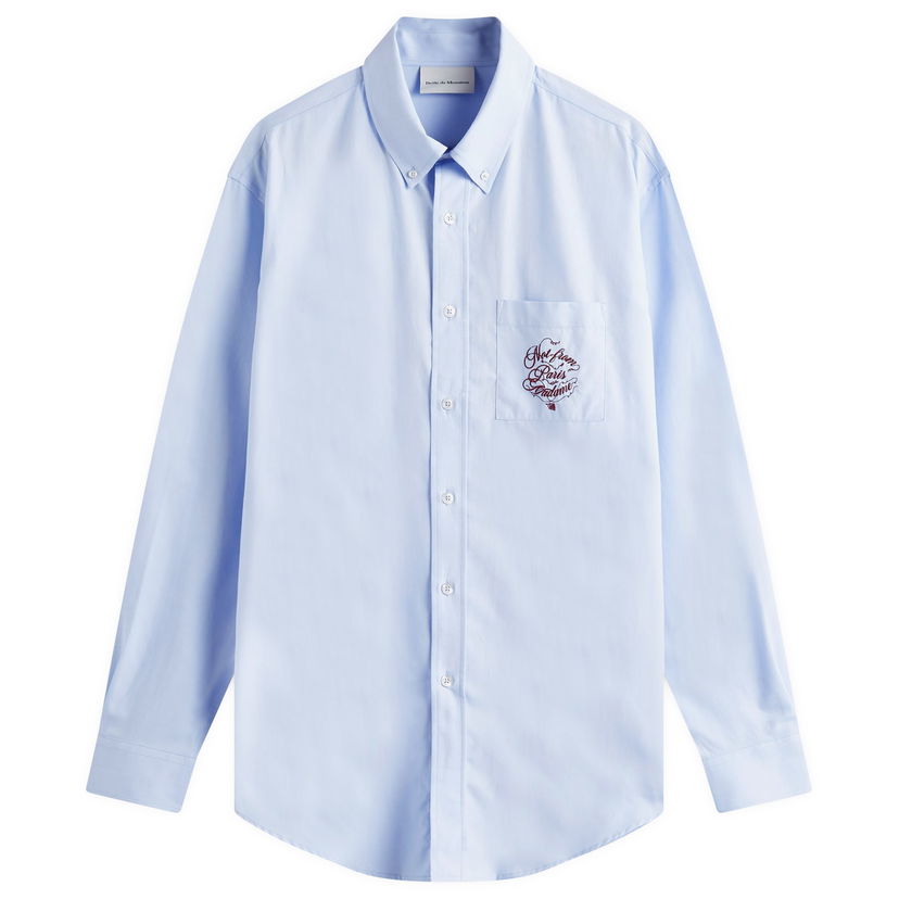 Košulja Drôle de Monsieur Logo Oxford Shirt, Size Large Plava | F-SH199-CO116-LBE