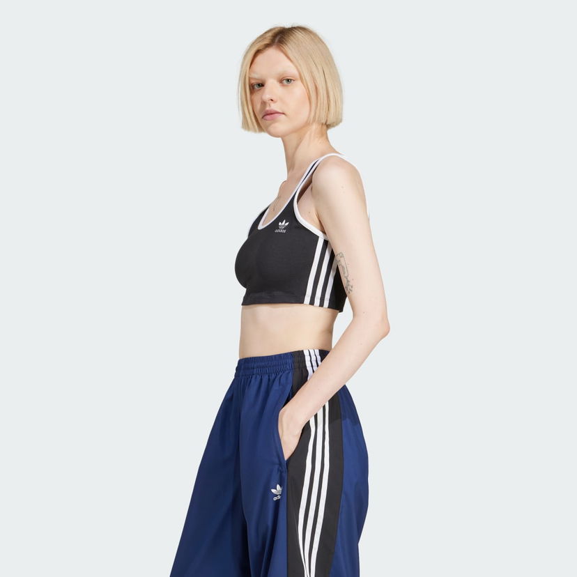 Grudnjak adidas Performance 3-Stripes Sports Bra Crna | JD4612