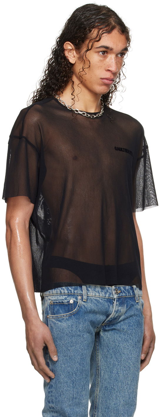 Majica kratkih rukava Jean Paul Gaultier Shayne Oliver Edition Mesh T-Shirt Crna | 24/27-U-TS081I-T001-0000, 1