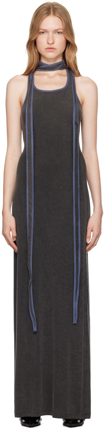 Haljina Y/PROJECT Gray Multiscarf Maxi Dress Siva | 104DR010
