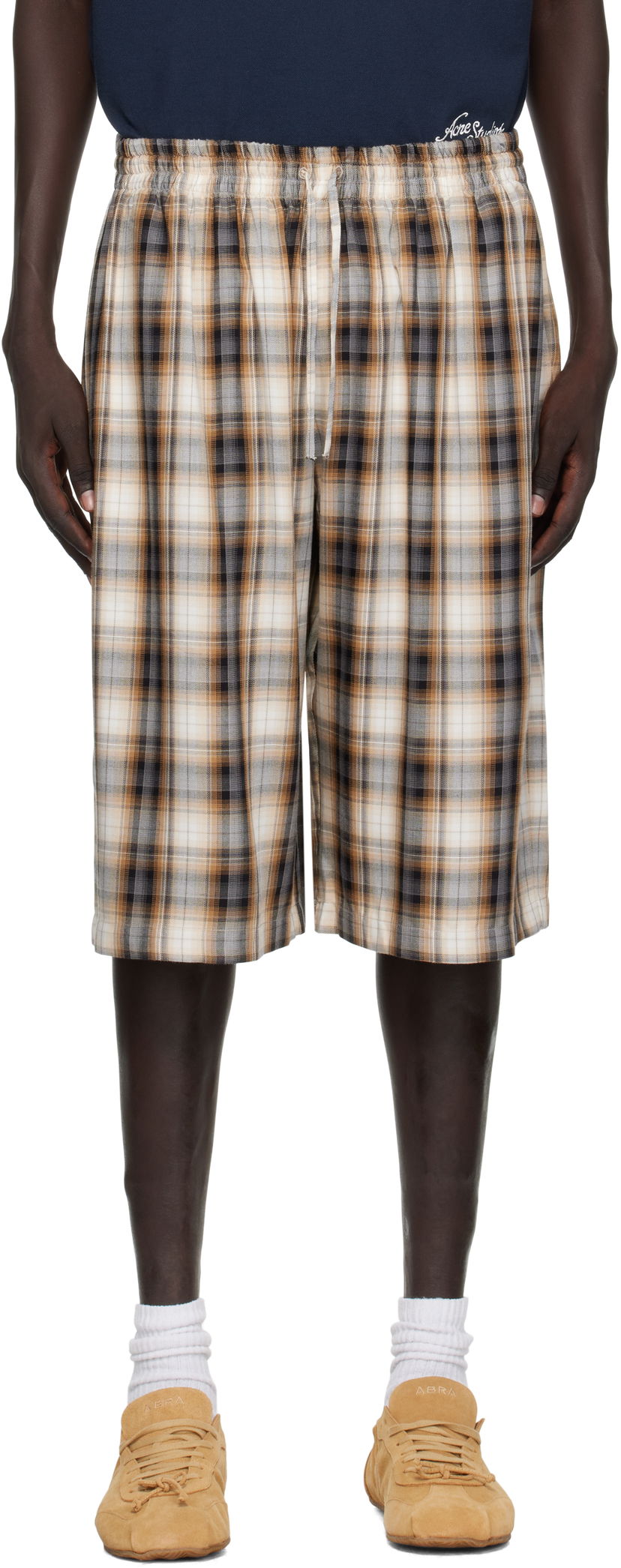 Kratke hlače Acne Studios Acne Studios Check Shorts Višebojno | CE0071-