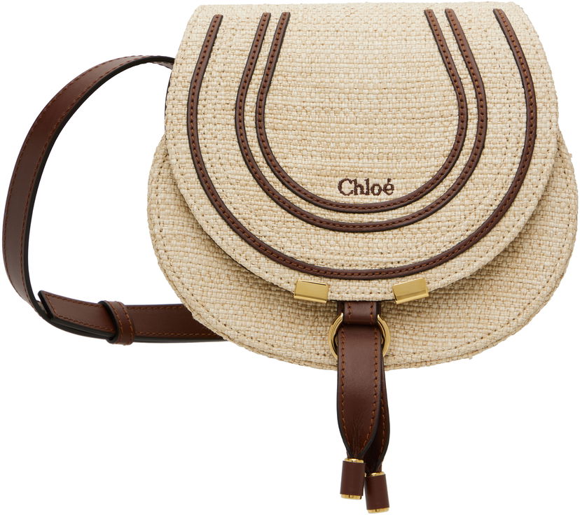 Torba za rame CHLOÉ Chloé Small Marcie Saddle Bag Bež | CH25US680P19