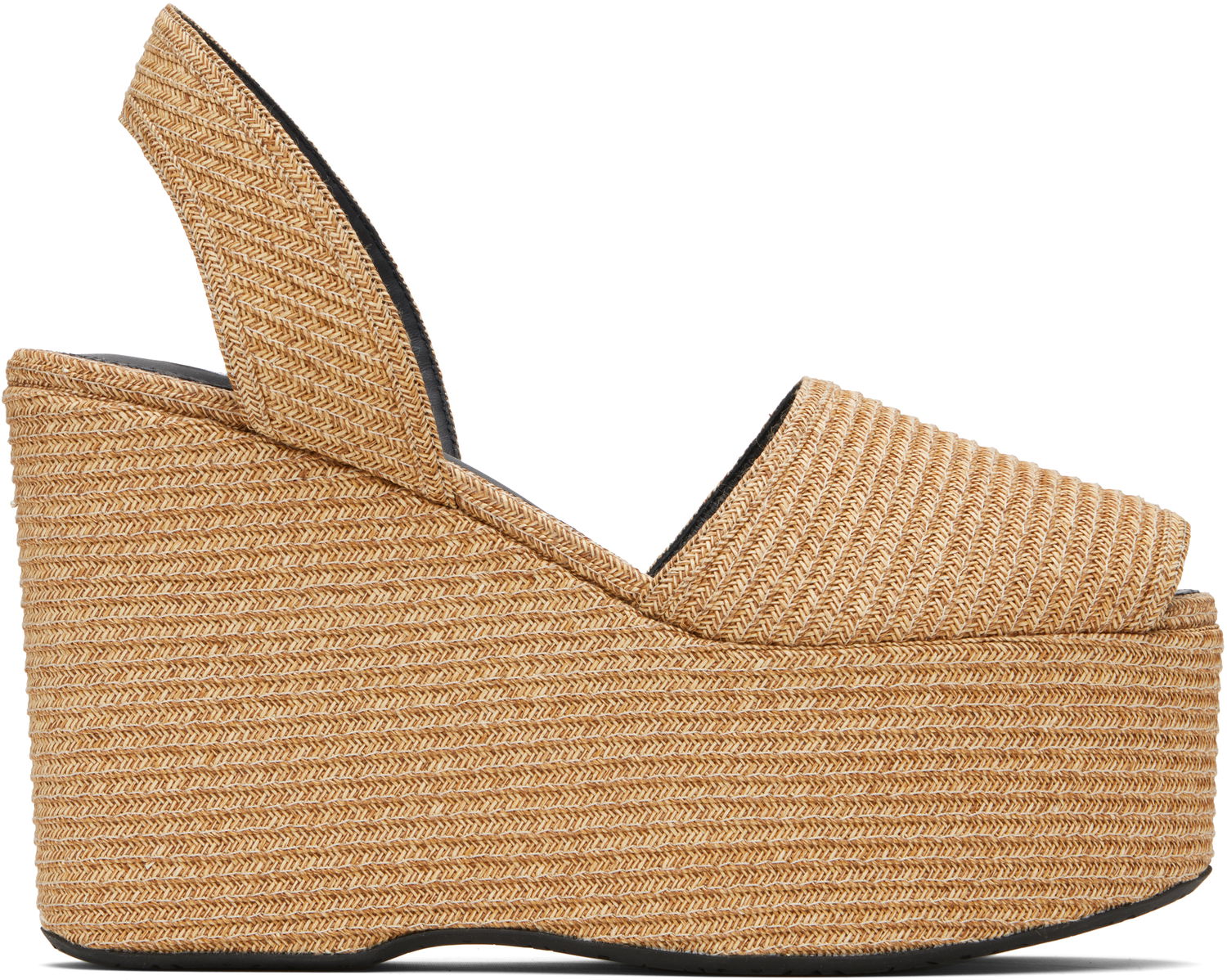 Tenisice i cipele Alaïa ALAÏA Wedge Paper Straw Heeled Sandals Bež | AA3S129TK054, 0