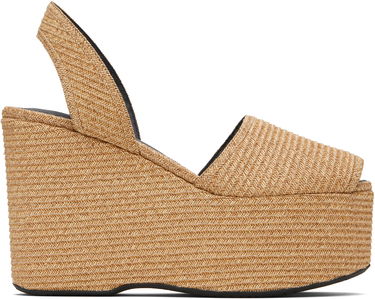 Tenisice i cipele Alaïa ALAÏA Wedge Paper Straw Heeled Sandals Bež | AA3S129TK054, 0