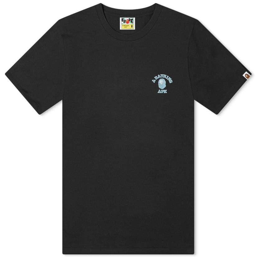 Majica kratkih rukava BAPE A Bathing Ape College One Point T-Shirt Crna | 001TEK301302M-BLK