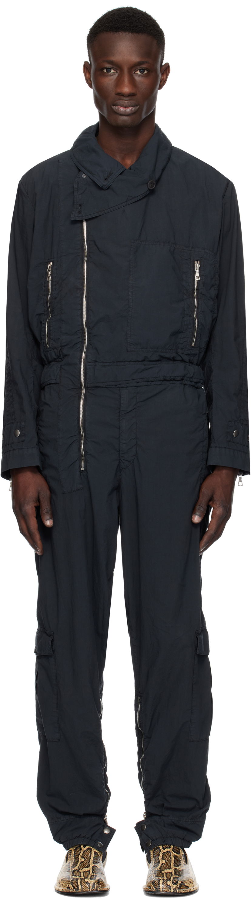 Kombinezon Dries Van Noten Dries Van Noten Overdyed Jumpsuit Crna | 251-020957-1148