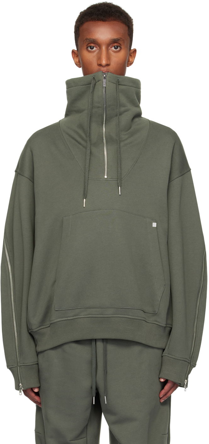 Dukserice Helmut Lang Helmut Lang Suitcase Quarter-Zip Sweatshirt Zelena | O06HM501