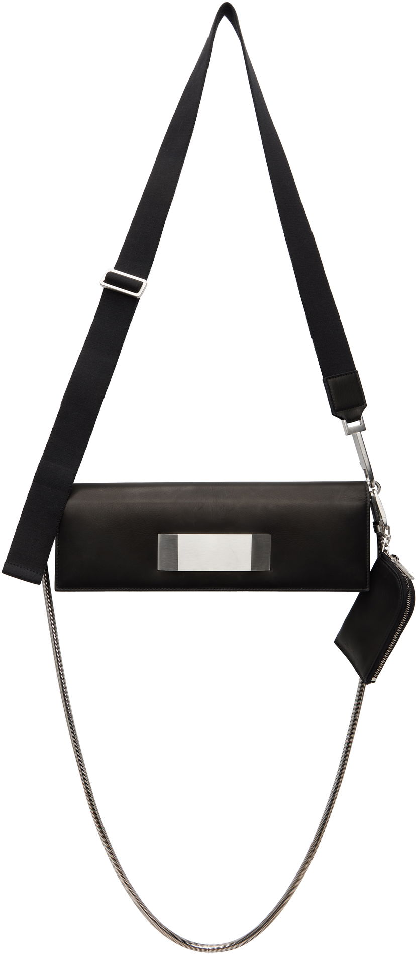 Torba za rame Rick Owens Rick Owens Hollywood Griffin Baguette Bag with Metal Detail Crna | RO01E7442 LBLWEH