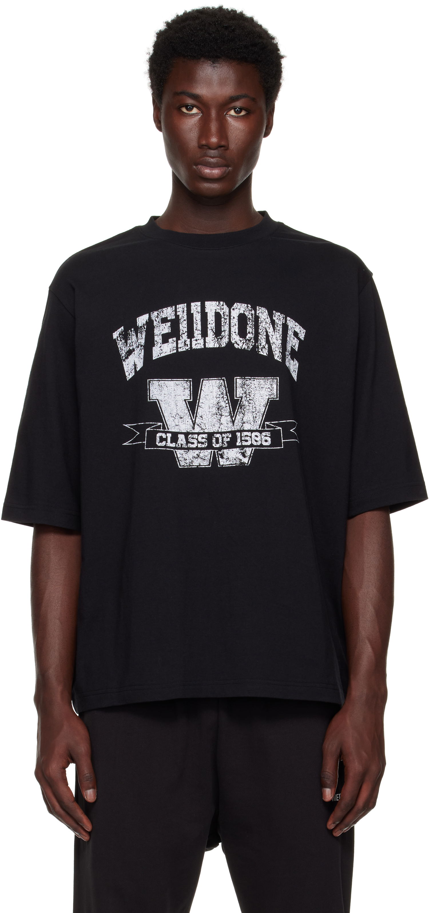 Majica kratkih rukava We11done We11done Printed University T-Shirt Crna | WD-TT2-25-743-U-BK, 0