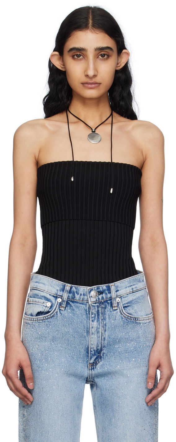 Majica bez rukava rag & bone Kaela Tube Top Crna | WAS24P032WB32