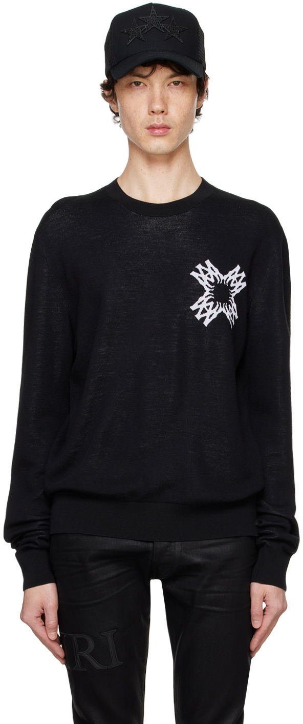 Džemper AMIRI AMIRI MA Quad Crewneck Sweater Crna | AMKNCW1066