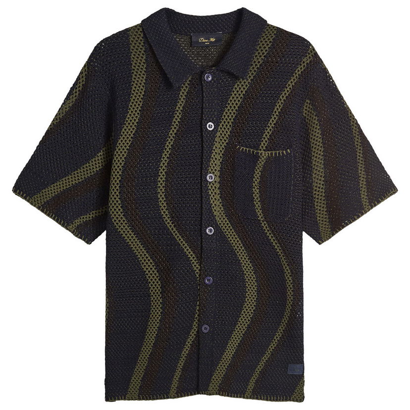 Košulja Dime Dime Soleil Knit Short Sleeve Shirt Zelena | DIMESU257-NVY