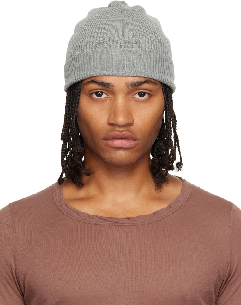 Kapica Rick Owens Rick Owens Concordians Ribbed Beanie Siva | RU02E1495 RIBM