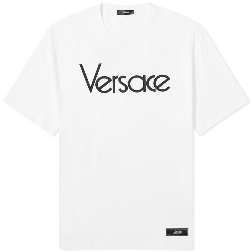 Majica kratkih rukava Versace Men's Tribute Embroidered Tee White Bijela | 1012545-1A09028-1W000