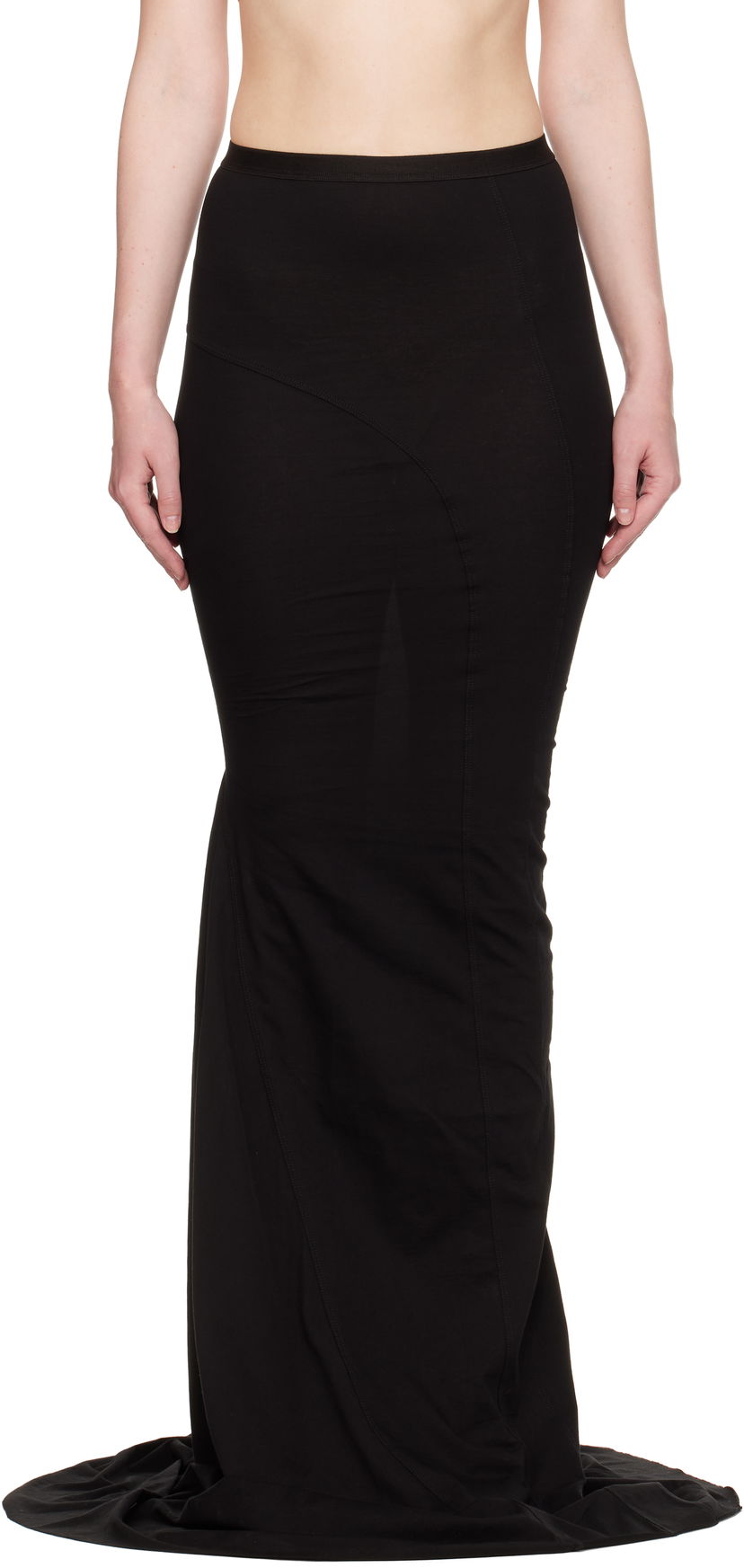Suknja Rick Owens Rick Owens Hollywood Lido Maxi Skirt Crna | RO01E7378 JA
