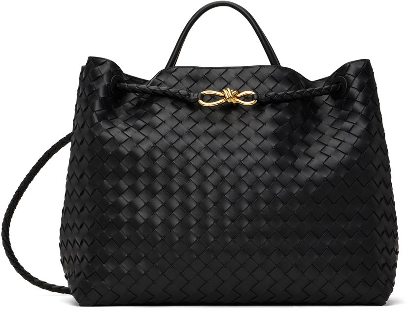 Ručna torbica Bottega Veneta Bottega Veneta Large Andiamo Bag Crna | 766019VCPP11139