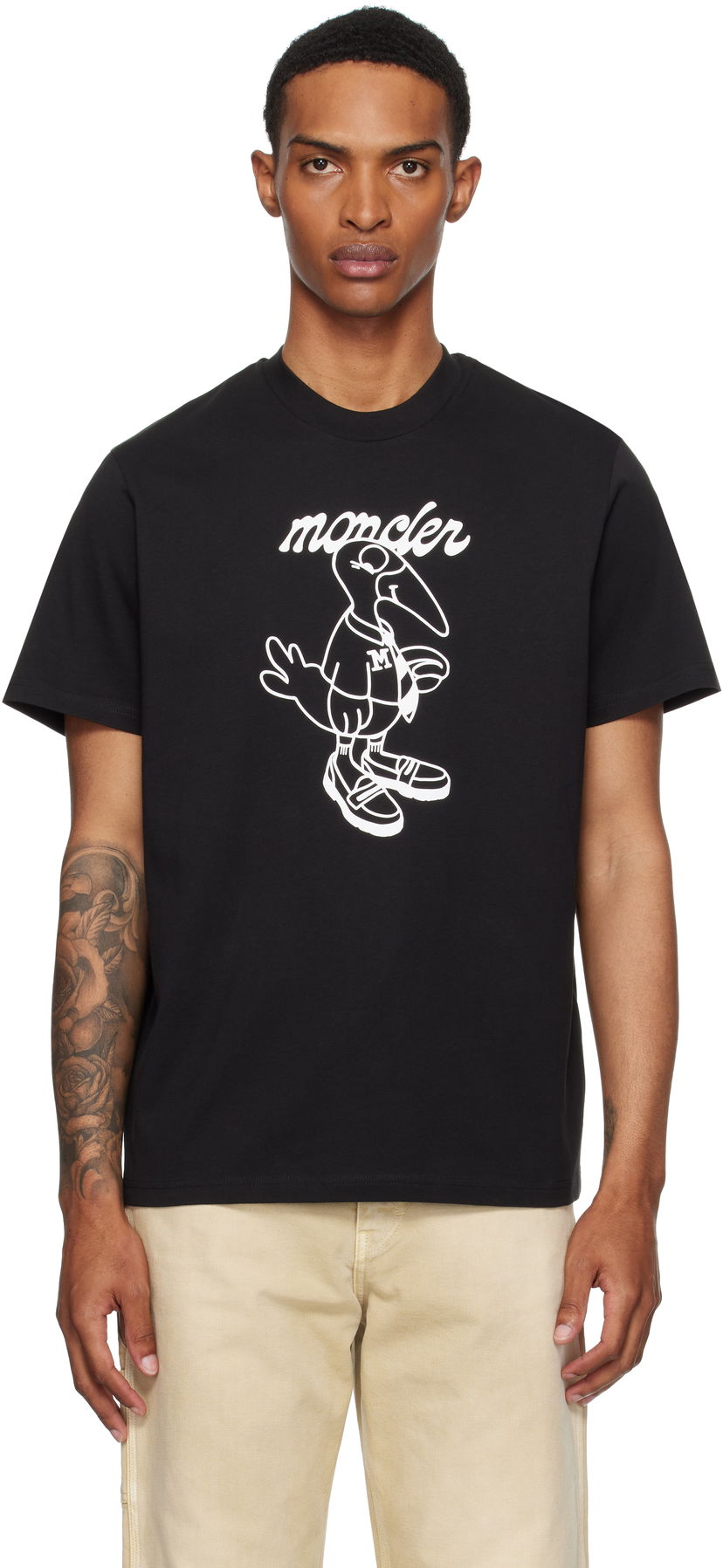 Majica kratkih rukava Moncler Moncler Archivio Creativo Graphic T-Shirt Crna | K20918C0001689AJS