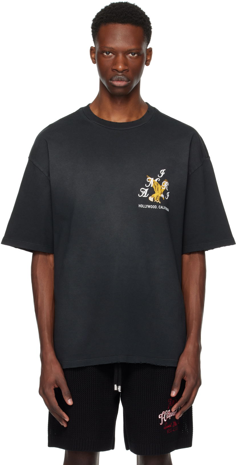 Majica kratkih rukava AMIRI AMIRI Eagle Oversized T-Shirt Crna | AMJYTE1232