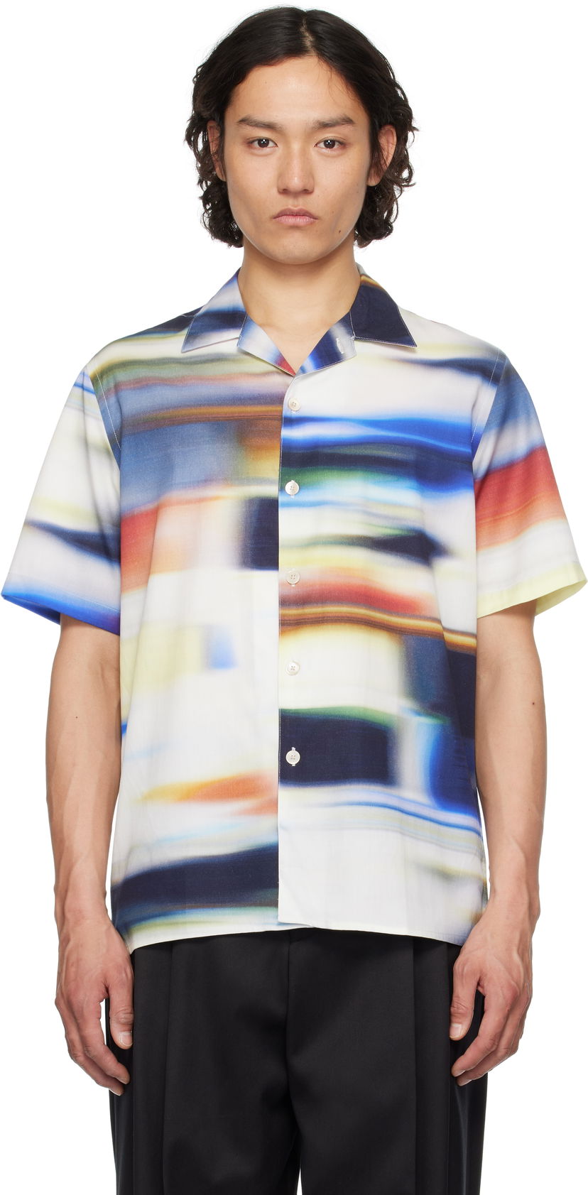 Košulja Paul Smith PS Paul Smith Motion Blur Short-Sleeve Shirt Višebojno | M2R-695U-P22285-01