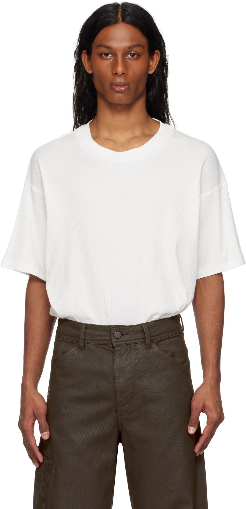 Majica kratkih rukava Bode Bode Beaded Salt Marsh T-shirt Bijela | MRS25CS031