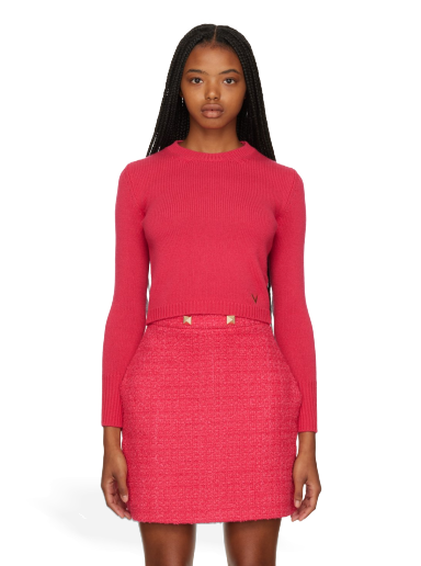 Džemper Valentino Cropped Sweater Ružičasta | 1B3KC34I7EV