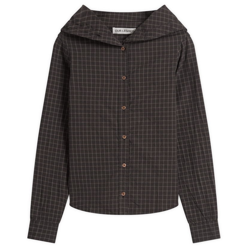 Košulja OUR LEGACY Our Legacy Kaonashi Wide Neck Shirt, Size EUR 32 Crna | W4252KB
