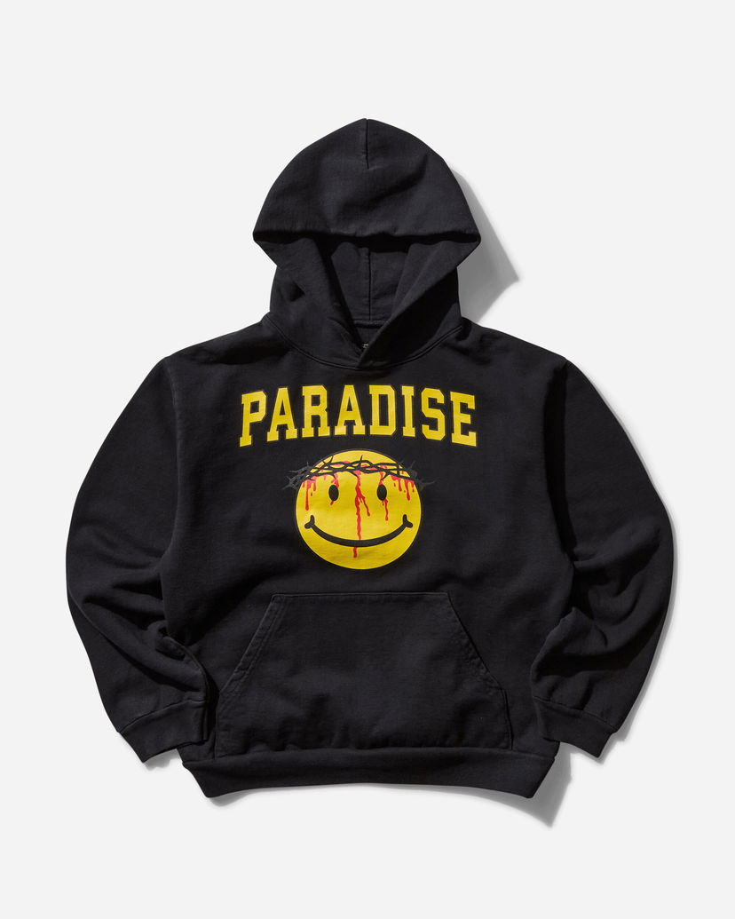 Dukserice PARADIS3 Smiley Jesus Hoodie Crna | PASMILEYHOOD 1