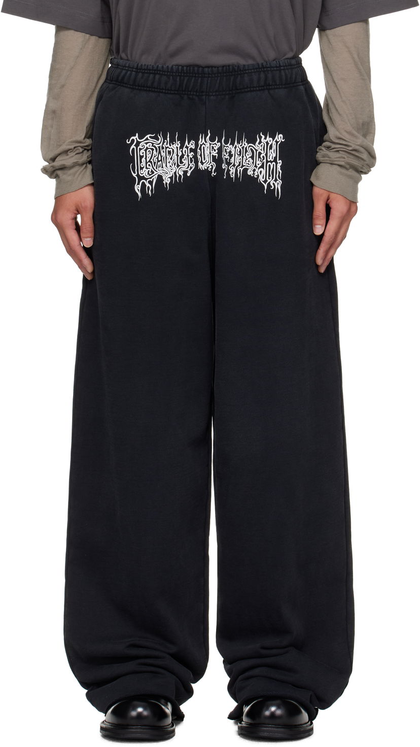 Trenirka VETEMENTS Vetements Cradle of Filth Baggy Sweatpants Crna | UCF76SP100B