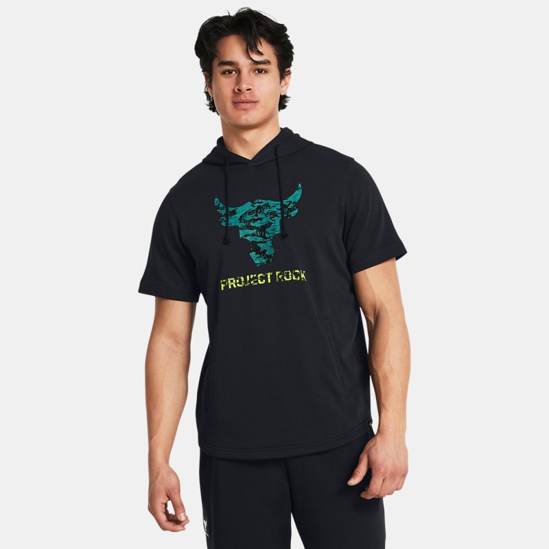 Majica kratkih rukava Under Armour Project Rock Payoff Terry Kurzarm Crna | 1383227-001