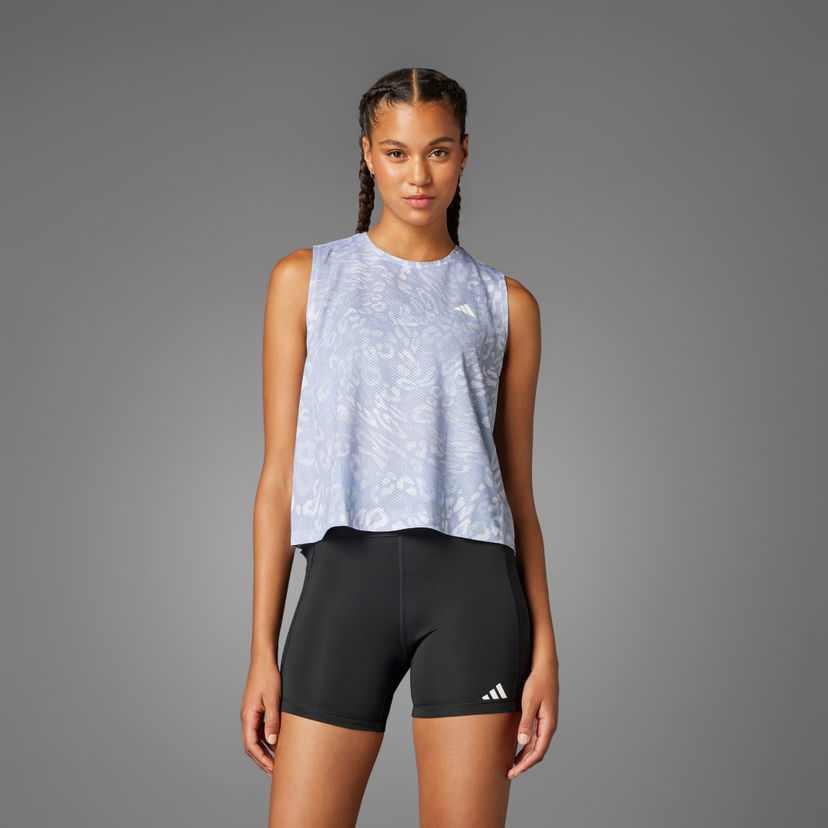 Majica bez rukava adidas Performance Printed Training Tank Top Plava | JD7763