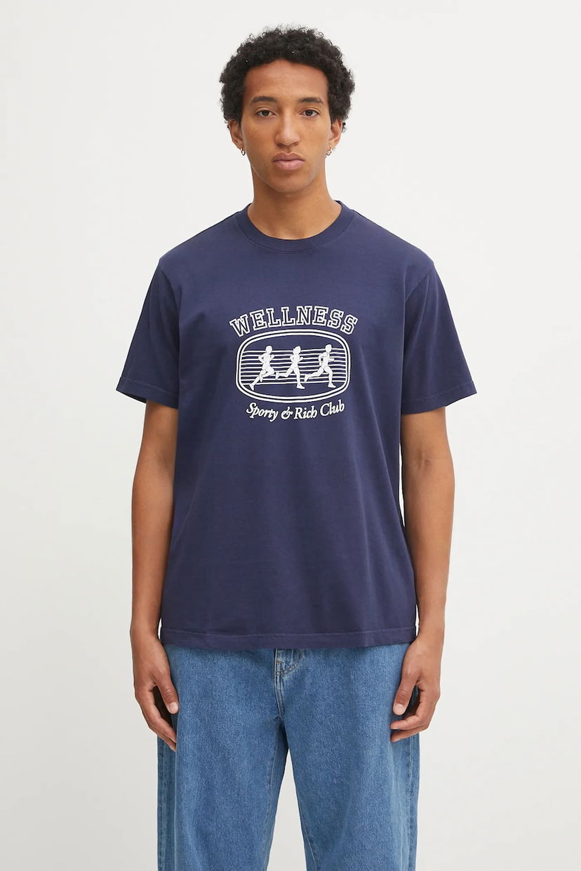 Majica kratkih rukava Sporty & Rich Sporty & Rich Wellness T-Shirt Tamnoplava | TO043620126BL106